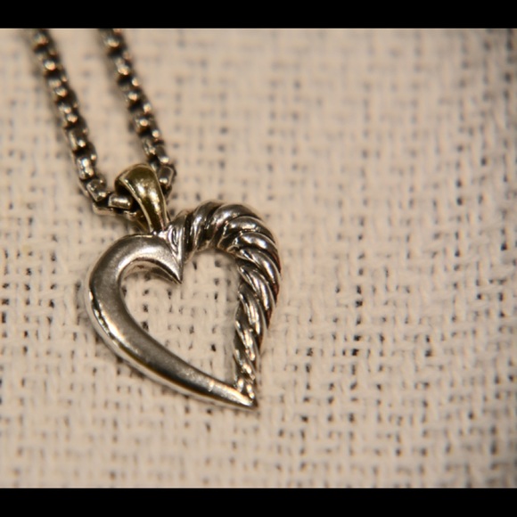 David Yurman Jewelry - REDUCED David Yurman Sterling & Gold Open Heart